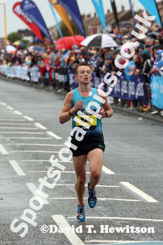 Jonny Hay finishing the BUPA Great North Run.